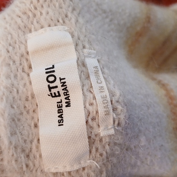 Isabel Marant Etoile GATLINY Alpaca blend fuzzy knit sweater in yellow size 6 - Picture 5 of 6